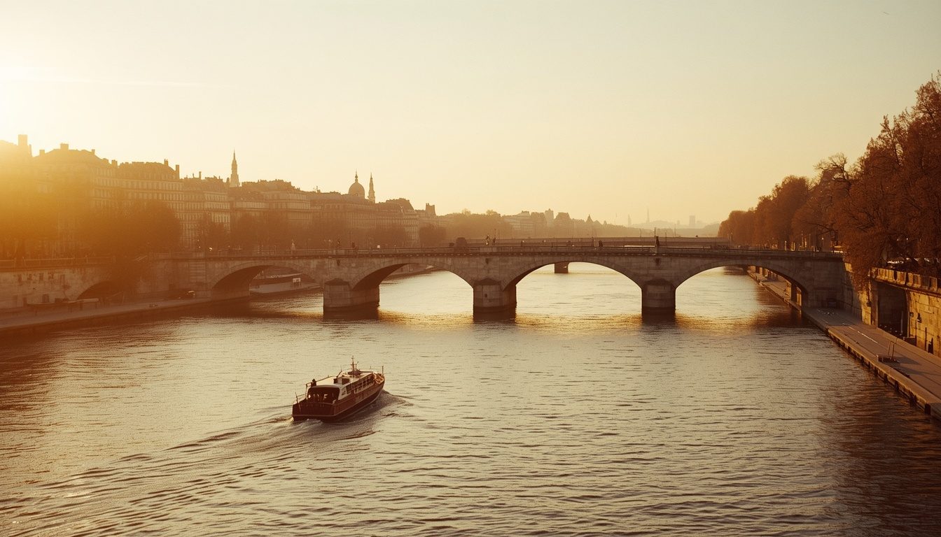 The Seine at sunset
